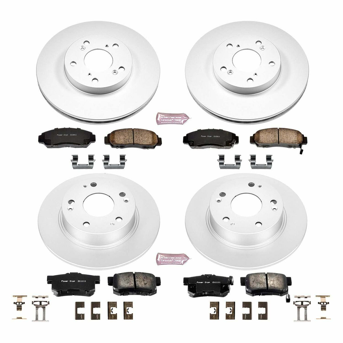 Power Stop 03-07 Honda Accord Front Z17 Evolution Geomet Coated Brake Kit - CRK2558