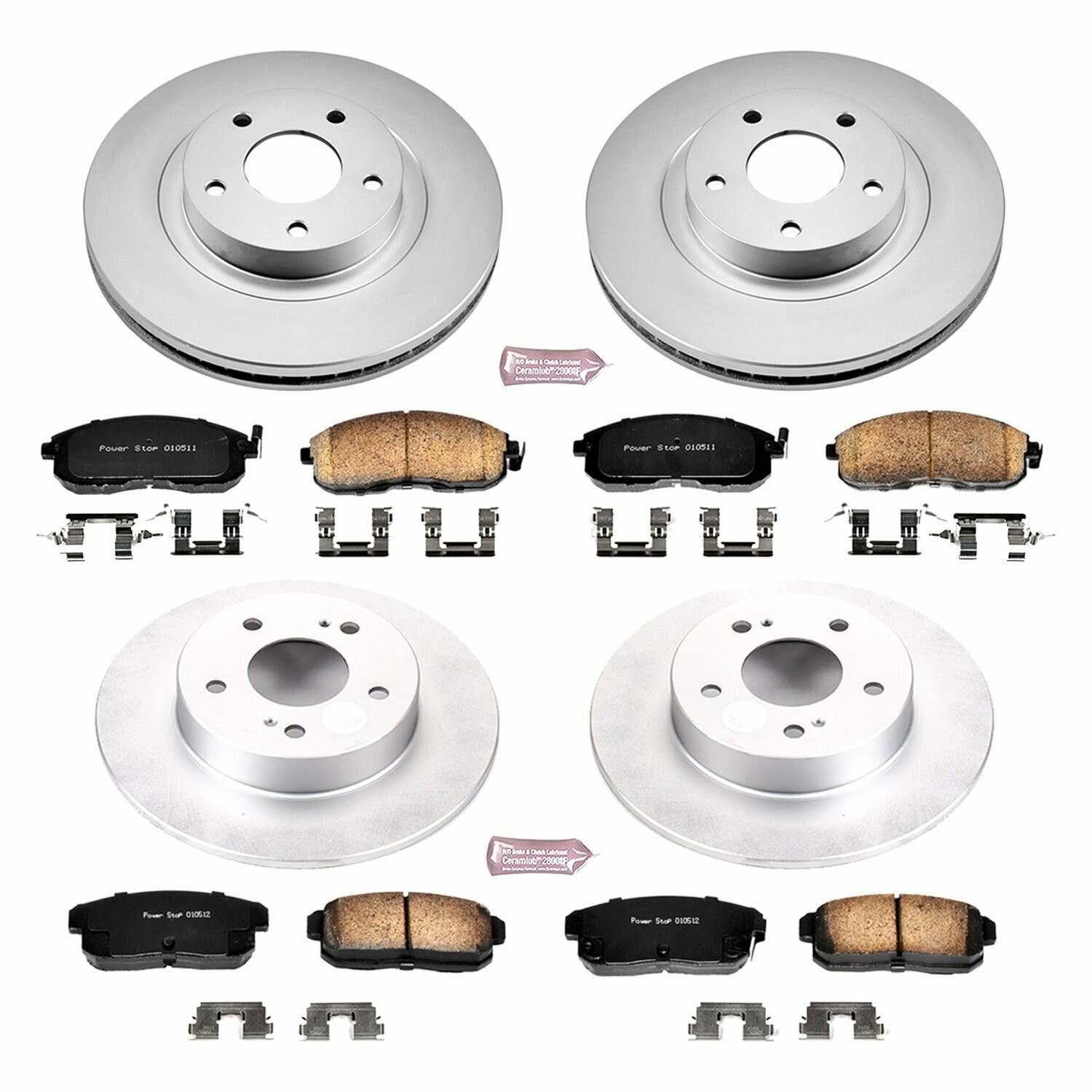 Power Stop 02-04 Infiniti I35 Front & Rear Z17 Evolution Geomet Coated Brake Kit - CRK2706