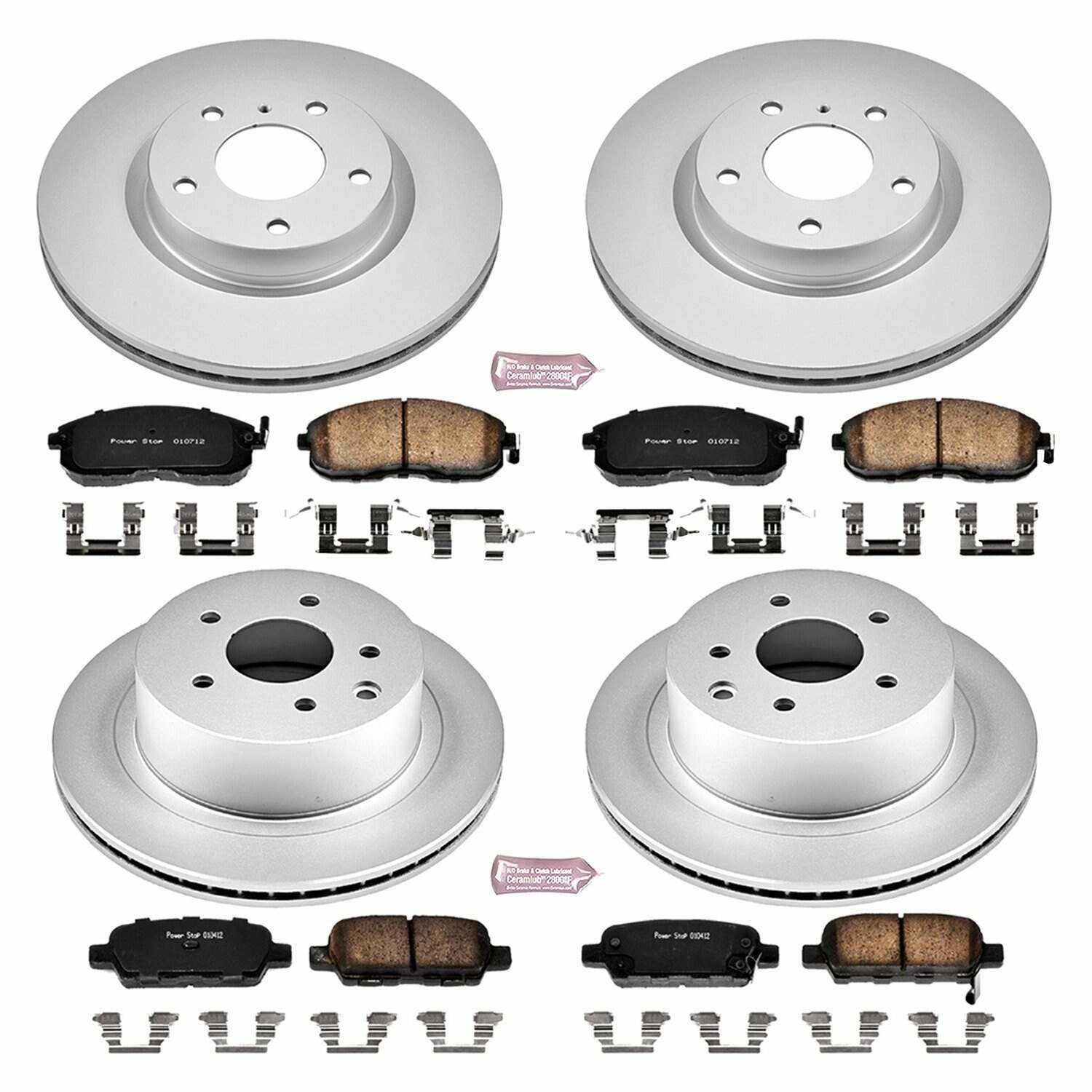 Power Stop 03-05 Infiniti G35 Front & Rear Z17 Evolution Geomet Coated Brake Kit - CRK2710