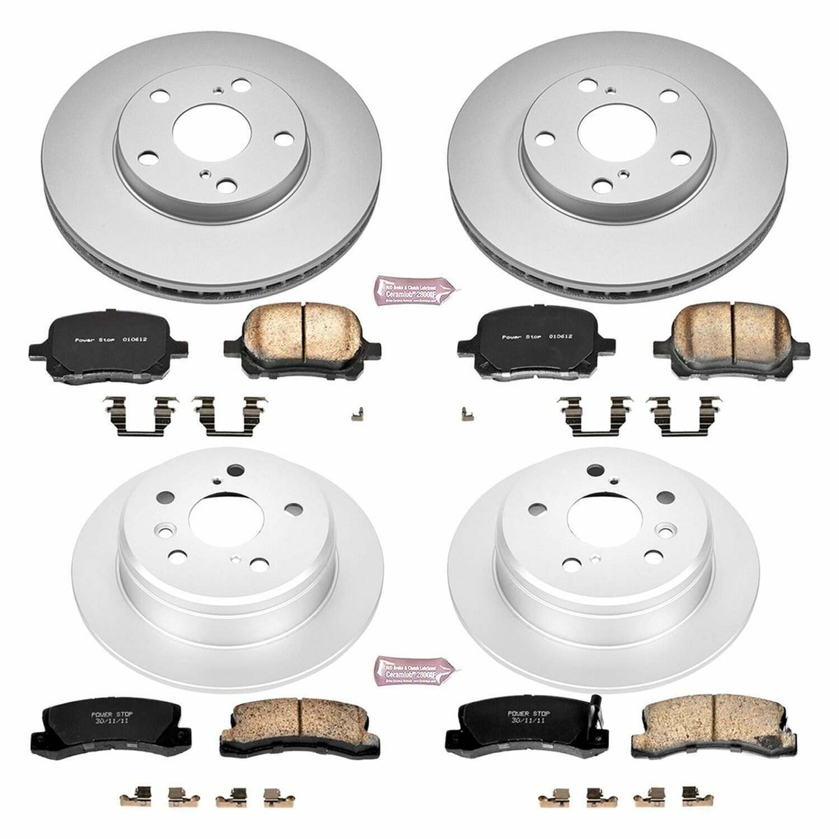 Power Stop 97-99 Lexus ES300 Front & Rear Z17 Evolution Geomet Coated Brake Kit - CRK2713