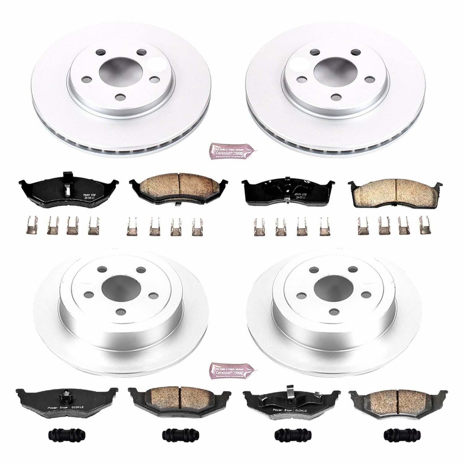 Power Stop 00-05 Dodge Neon Front & Rear Z17 Evolution Geomet Coated Brake Kit - CRK2734