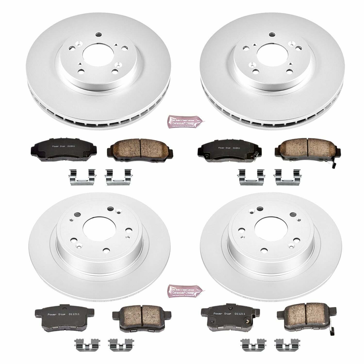 Power Stop 09-10 Acura TSX Front & Rear Z17 Evolution Geomet Coated Brake Kit - CRK2742