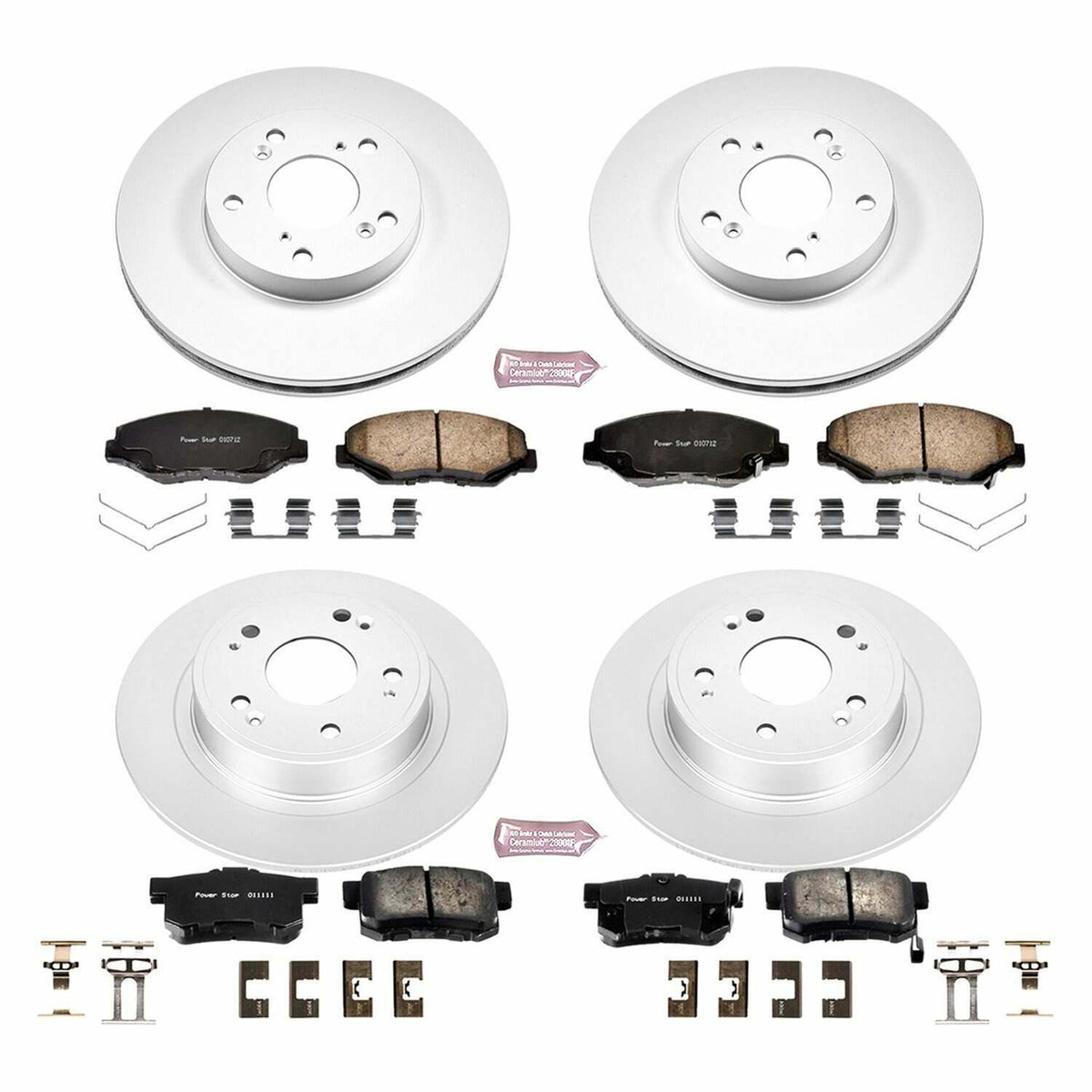 Power Stop 2005 Honda Accord Front & Rear Z17 Evolution Geomet Coated Brake Kit - CRK2745