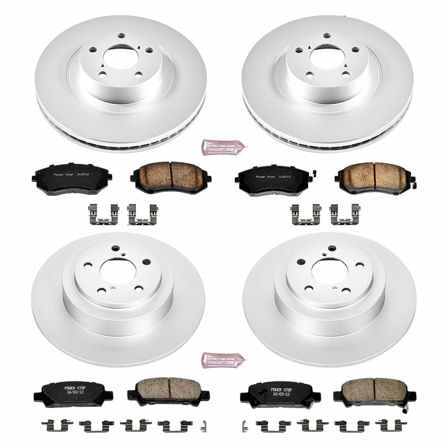 Power Stop 04-06 Subaru Baja Front & Rear Z17 Evolution Geomet Coated Brake Kit - CRK2748