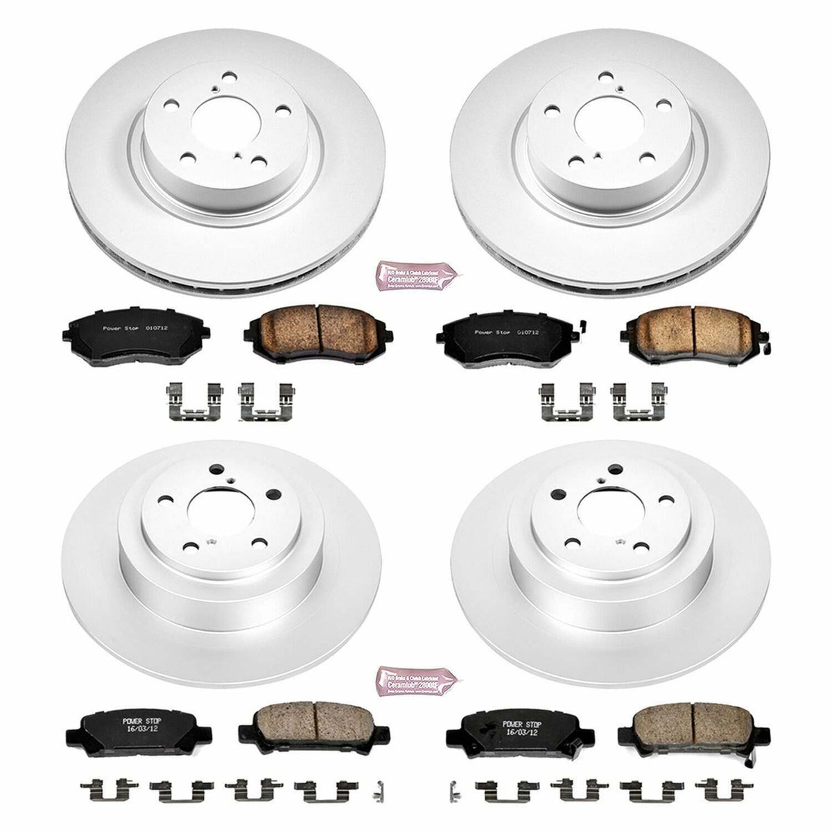 Power Stop 02-04 Subaru Legacy Front & Rear Z17 Evolution Geomet Coated Brake Kit - CRK2750