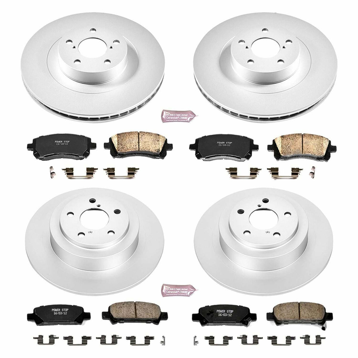 Power Stop 2001 Subaru Legacy Front & Rear Z17 Evolution Geomet Coated Brake Kit - CRK2752