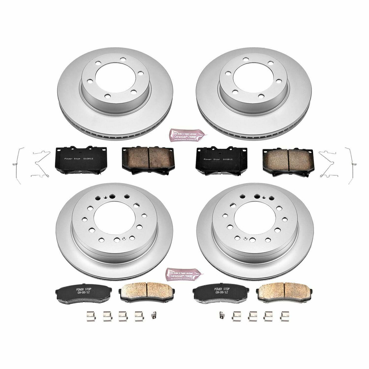Power Stop 01-02 Toyota Sequoia Front & Rear Z17 Evolution Geomet Coated Brake Kit - CRK2756