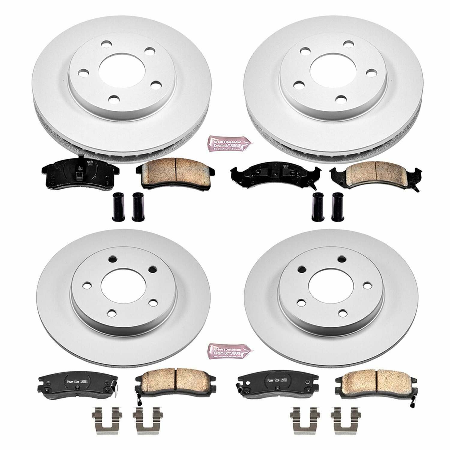 Power Stop 92-93 Buick Riviera Front & Rear Z17 Evolution Geomet Coated Brake Kit - CRK2760