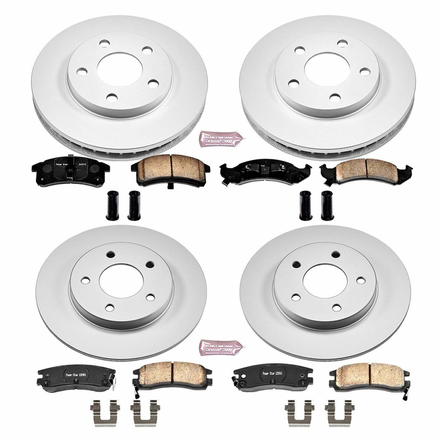 Power Stop 95-96 Buick Riviera Front & Rear Z17 Evolution Geomet Coated Brake Kit - CRK2761