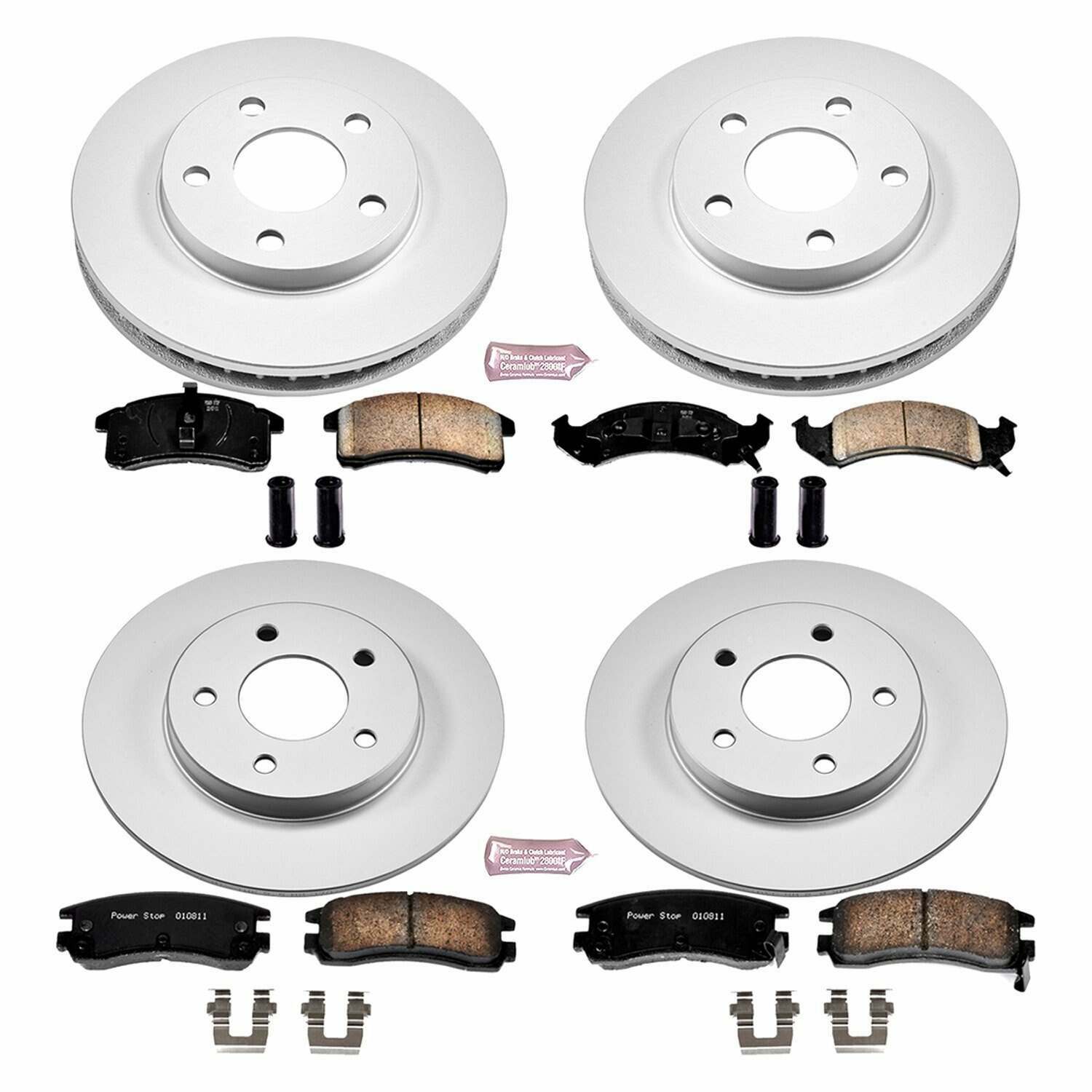 Power Stop 94-96 Cadillac DeVille Front & Rear Z17 Evolution Geomet Coated Brake Kit - CRK2763