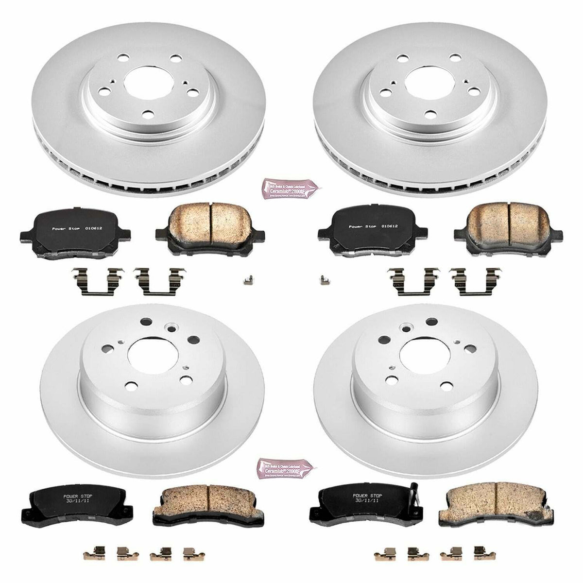 Power Stop 99-01 Lexus RX300 Front & Rear Z17 Evolution Geomet Coated Brake Kit - CRK2774