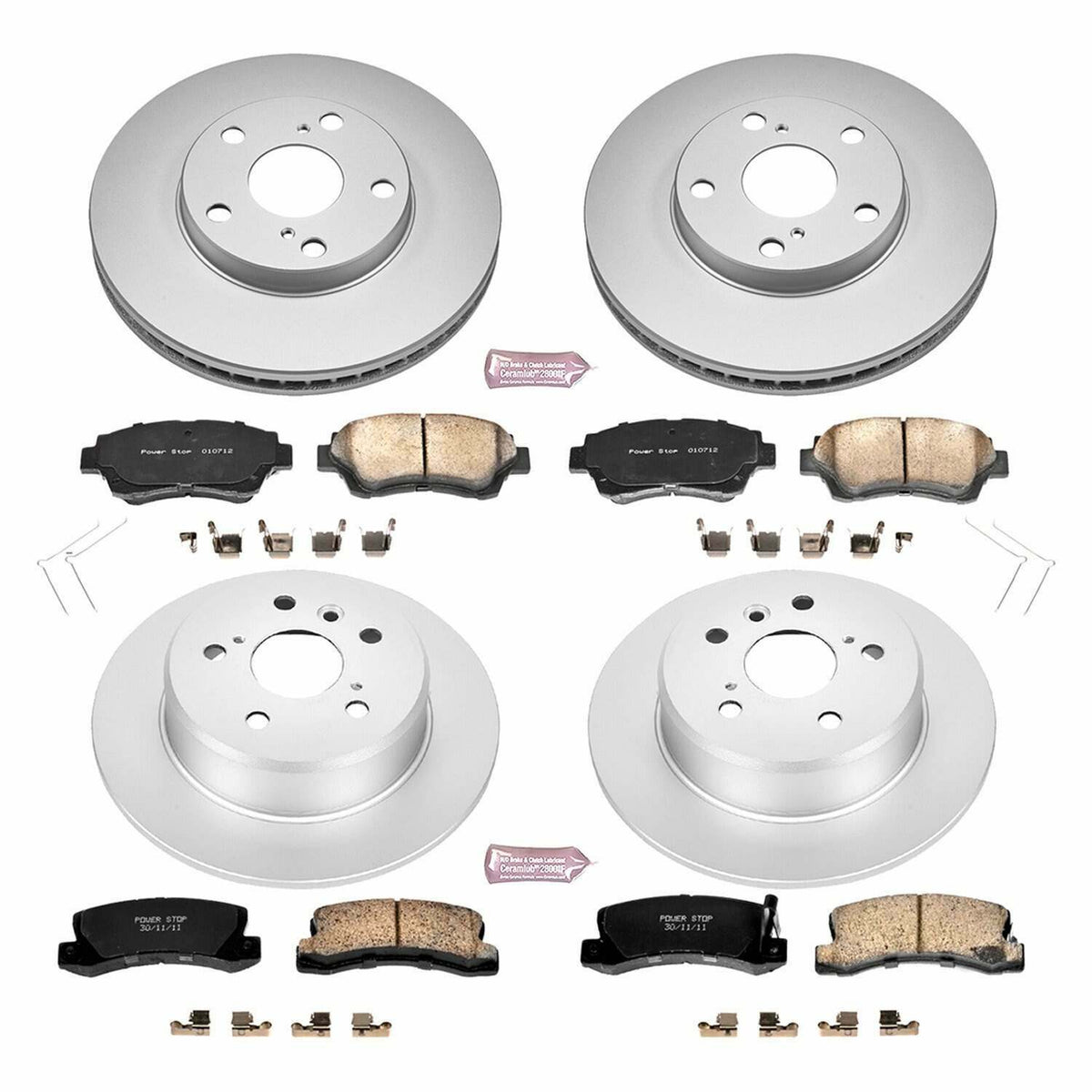 Power Stop 92-96 Lexus ES300 Front & Rear Z17 Evolution Geomet Coated Brake Kit - CRK2776