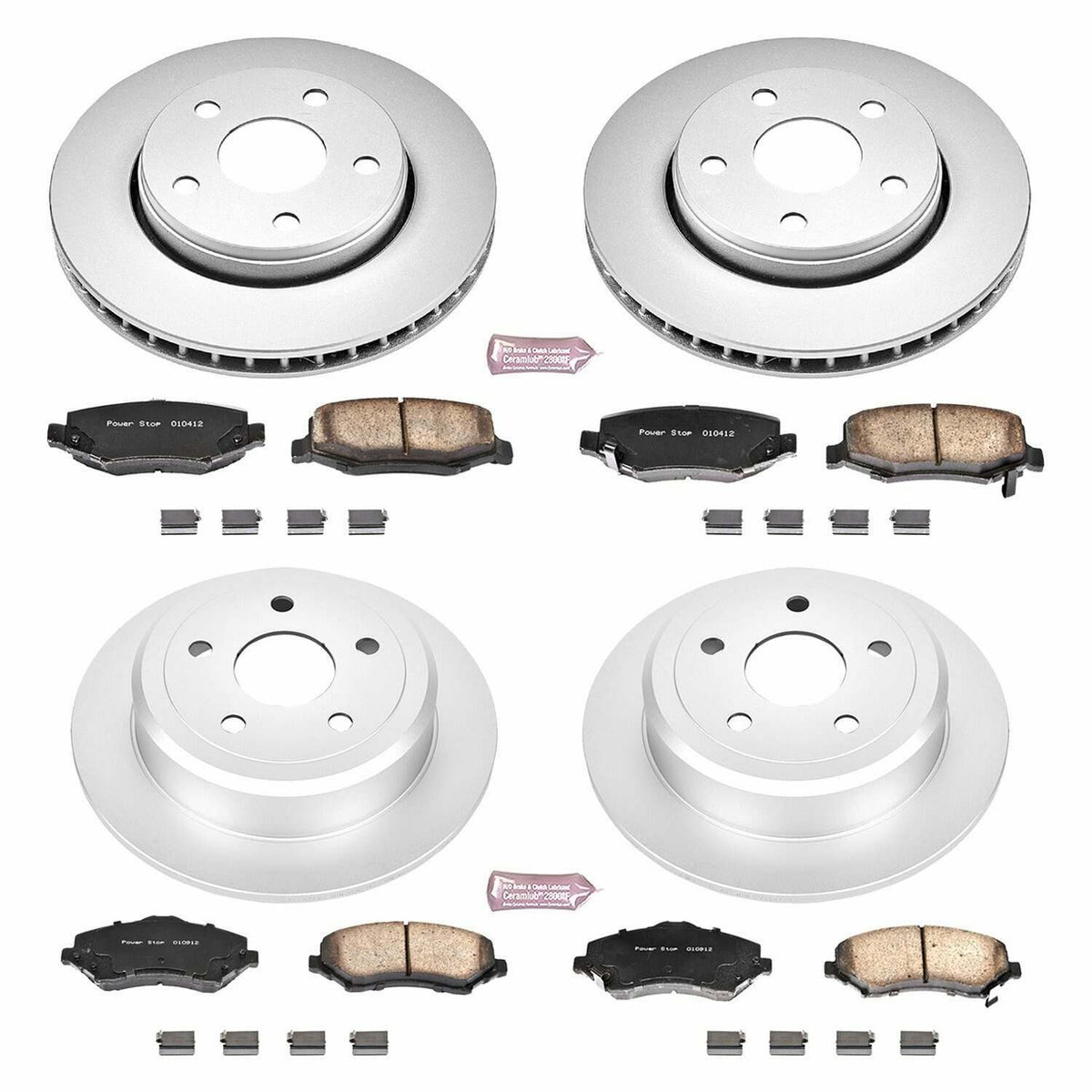 Power Stop 07-17 Jeep Wrangler Front & Rear Z17 Evolution Geomet Coated Brake Kit - CRK2798