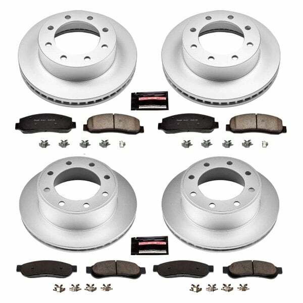 Power Stop 07-08 Ford F-250 Super Duty Front & Rear Z17 Coated Brake Kit - CRK2895