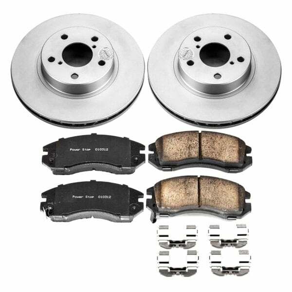 Power Stop 93-96 Subaru Impreza Front Z17 Evolution Geomet Coated Brake Kit - CRK443