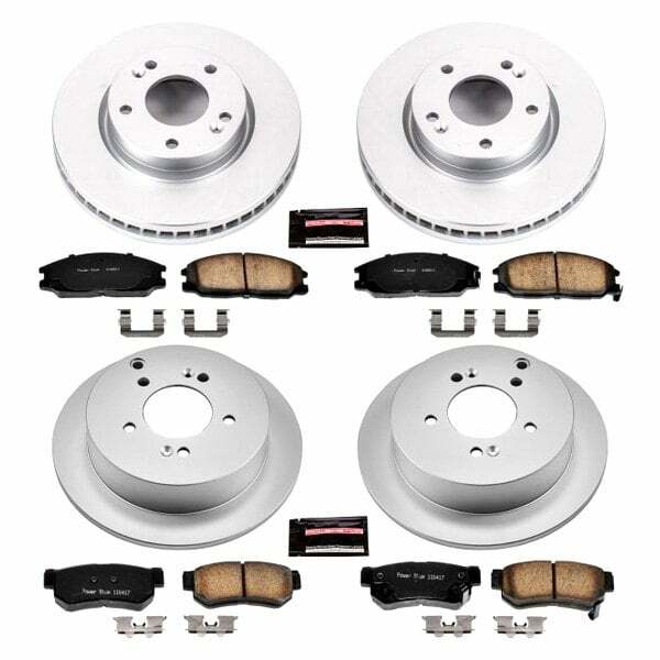 Power Stop 01-05 Hyundai Santa Fe Front & Rear Z17 Evolution Geomet Coated Brake Kit - CRK4447
