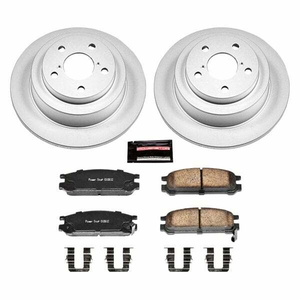 Power Stop 93-96 Subaru Impreza Rear Z17 Evolution Geomet Coated Brake Kit - CRK448