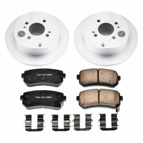 Power Stop 06-07 Hyundai Accent Rear Z17 Evolution Geomet Coated Brake Kit - CRK4653
