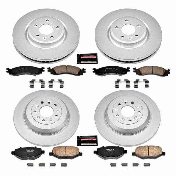 Power Stop 11-12 Ford Taurus Front & Rear Z17 Evolution Geomet Coated Brake Kit - CRK5582