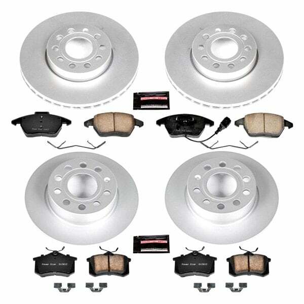 Power Stop 10-12 Audi A3 Front & Rear Z23 Evolution Sport Coated Brake Kit - CRK5749