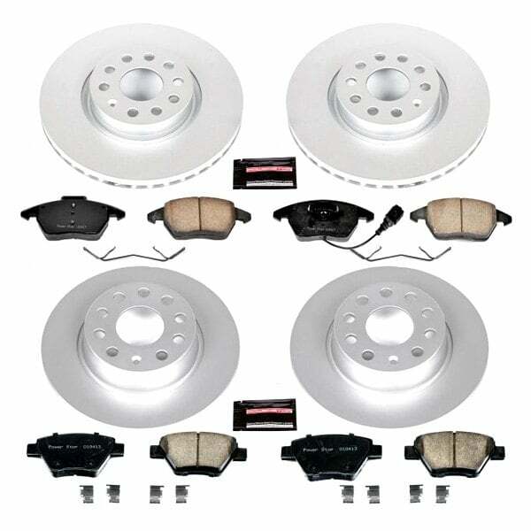 Power Stop 10-12 Audi A3 Front & Rear Z23 Evolution Sport Coated Brake Kit - CRK5801