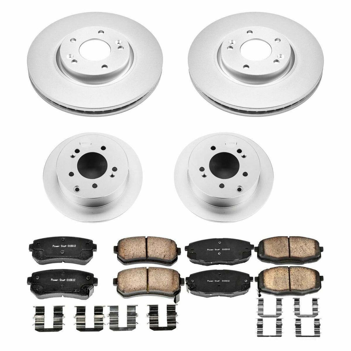 Power Stop 10-13 Kia Forte Front & Rear Z17 Evolution Geomet Coated Brake Kit - CRK5838