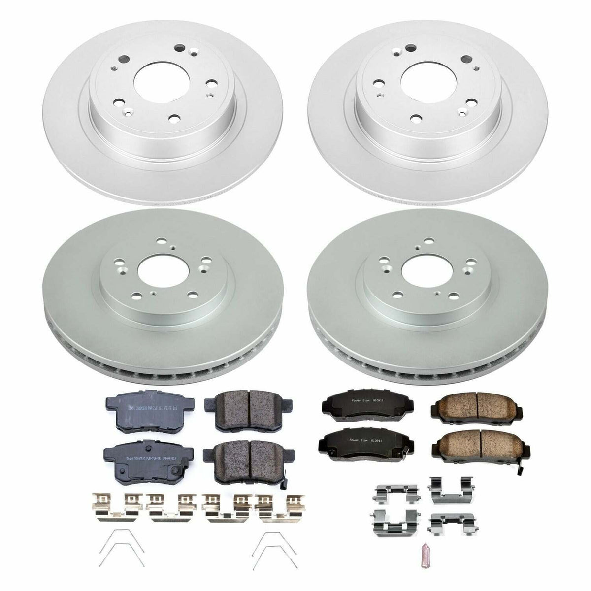 Power Stop 2011 Honda Accord Front & Rear Z17 Evolution Geomet Coated Brake Kit - CRK5935