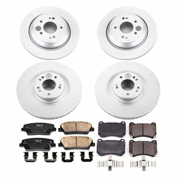 Power Stop 2011 Hyundai Equus Front & Rear Z17 Evolution Geomet Coated Brake Kit - CRK6312