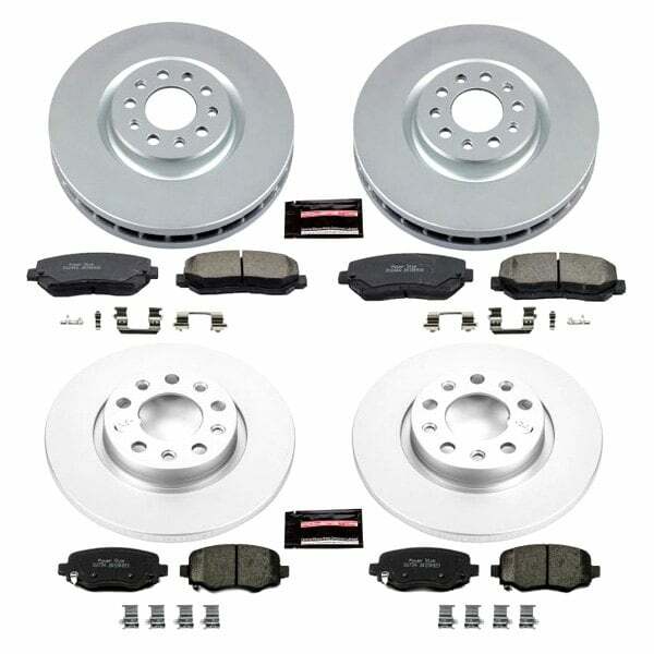 Power Stop 15-17 Chrysler 200 Front & Rear Z17 Evolution Geomet Coated Brake Kit - CRK6539