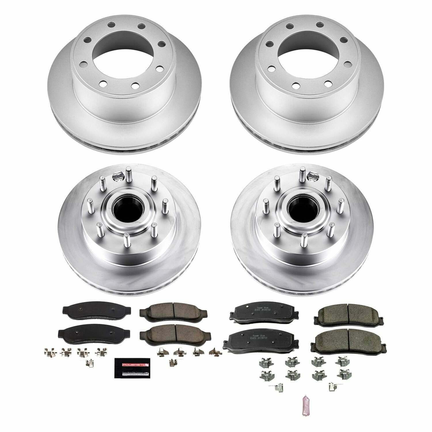 Power Stop 2012 Ford F-350 Super Duty Front & Rear Z2017 Coated Brake Kit - CRK6551