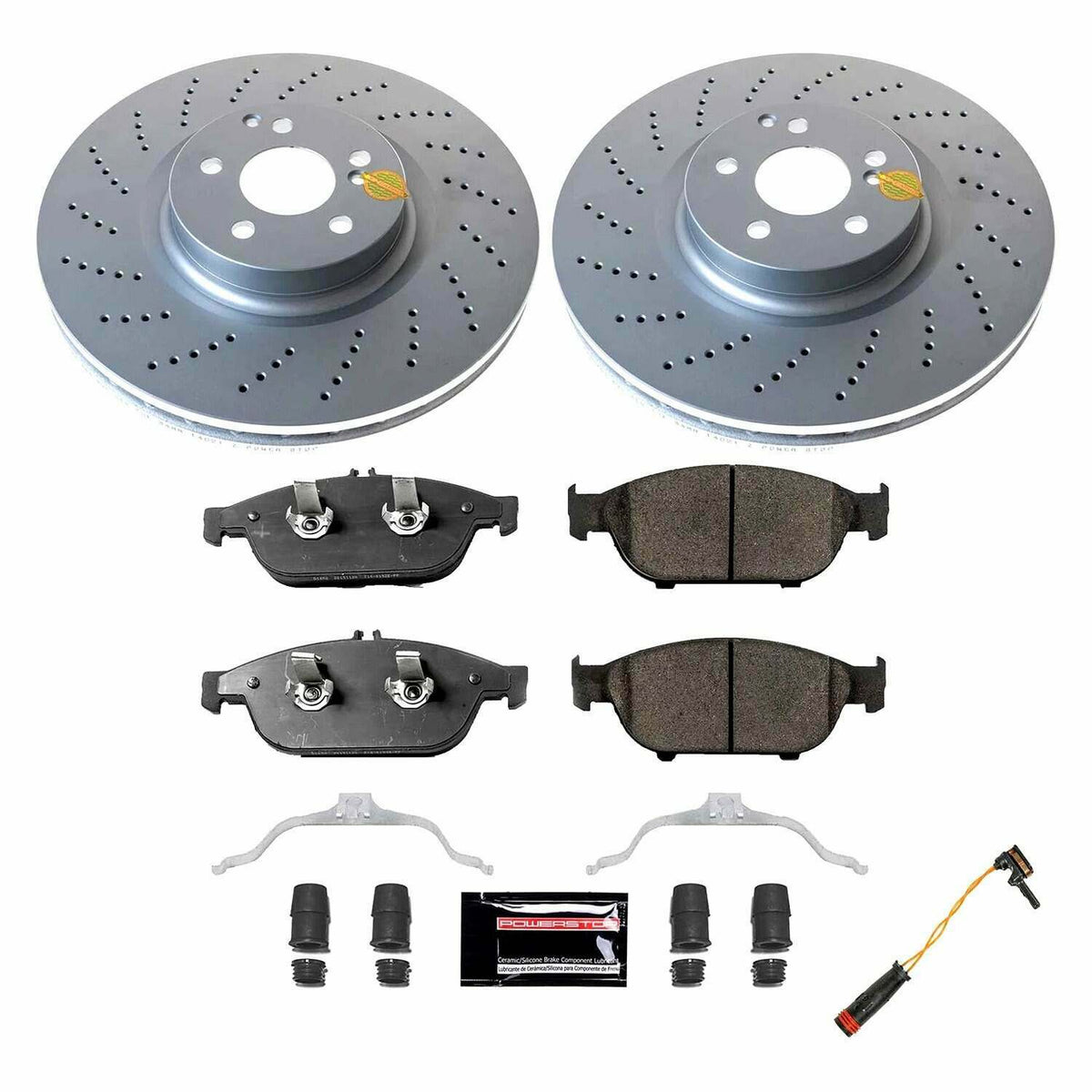 Power Stop 12-14 Mercedes-Benz E550 Front Z23 Coated Brake Kit - CRK6637