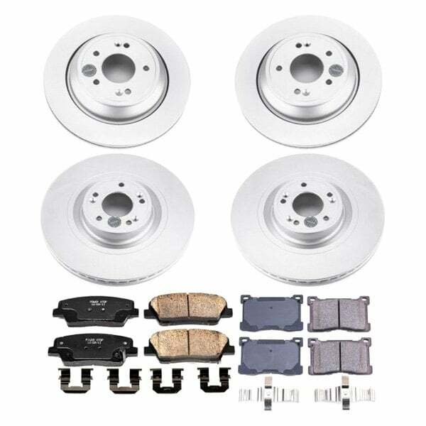 Power Stop 12-16 Hyundai Equus Front & Rear Z17 Evolution Geomet Coated Brake Kit - CRK7342
