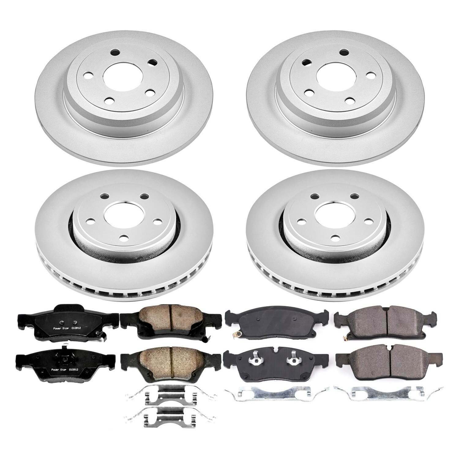 Power Stop 17-19 Jeep Grand Cherokee Front & Rear Z17 Evolution Geomet Coated Brake Kit - CRK7413