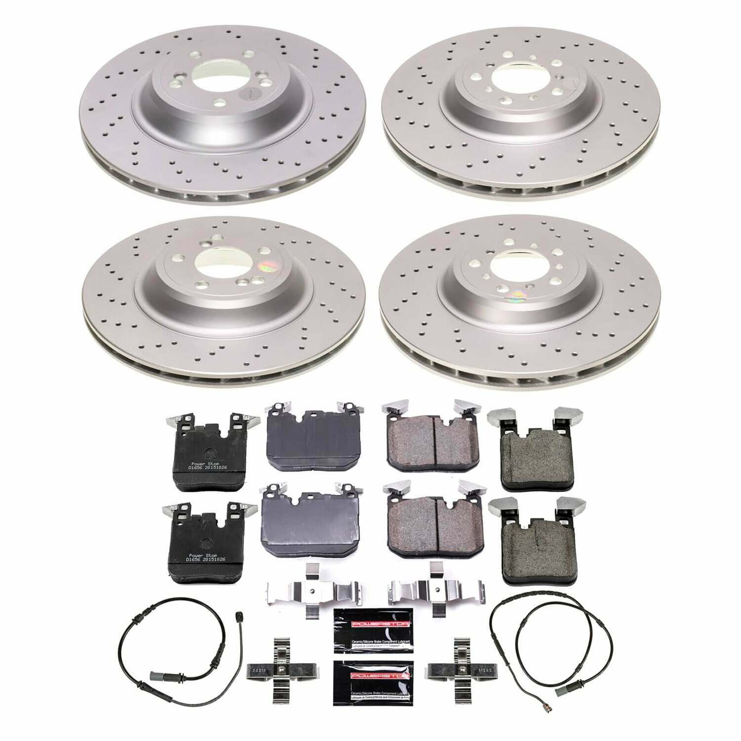Power Stop 16-18 BMW M2 Front and Rear Z23 Coated Brake Kit - CRK7447