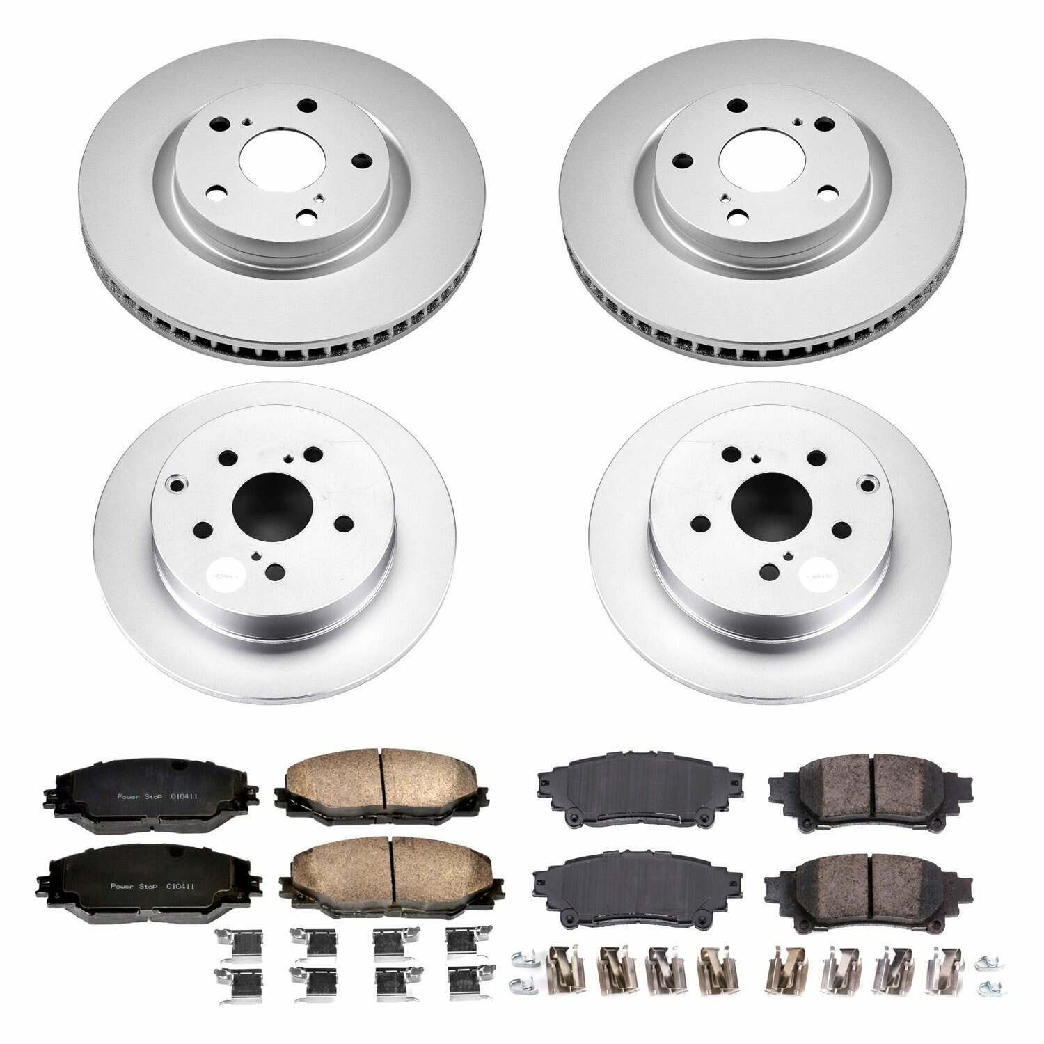 Power Stop 16-18 Toyota Mirai Front & Rear Z17 Evolution Geomet Coated Brake Kit - CRK7503