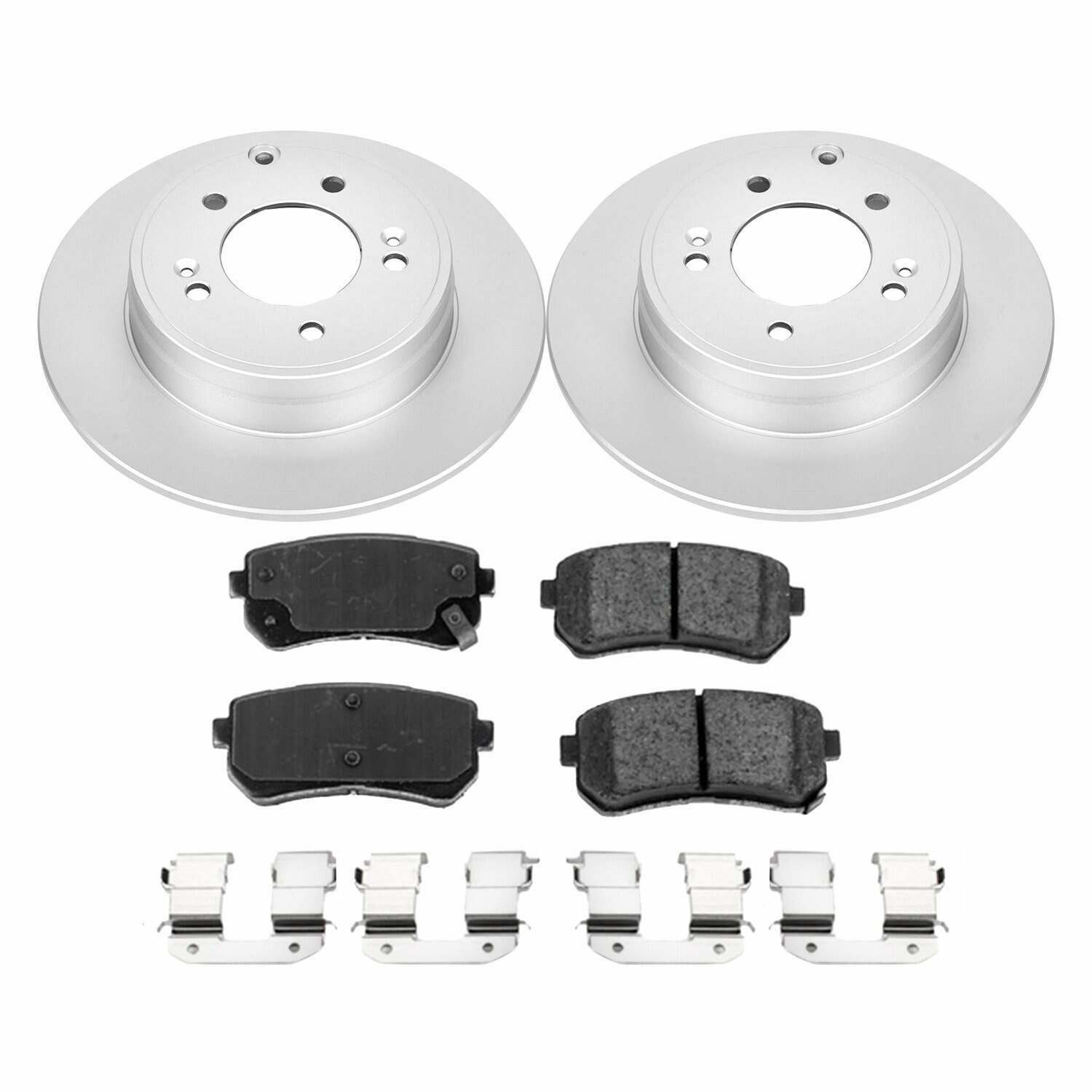 Power Stop 16-19 Hyundai Sonata Rear Z17 Evolution Geomet Coated Brake Kit - CRK7505