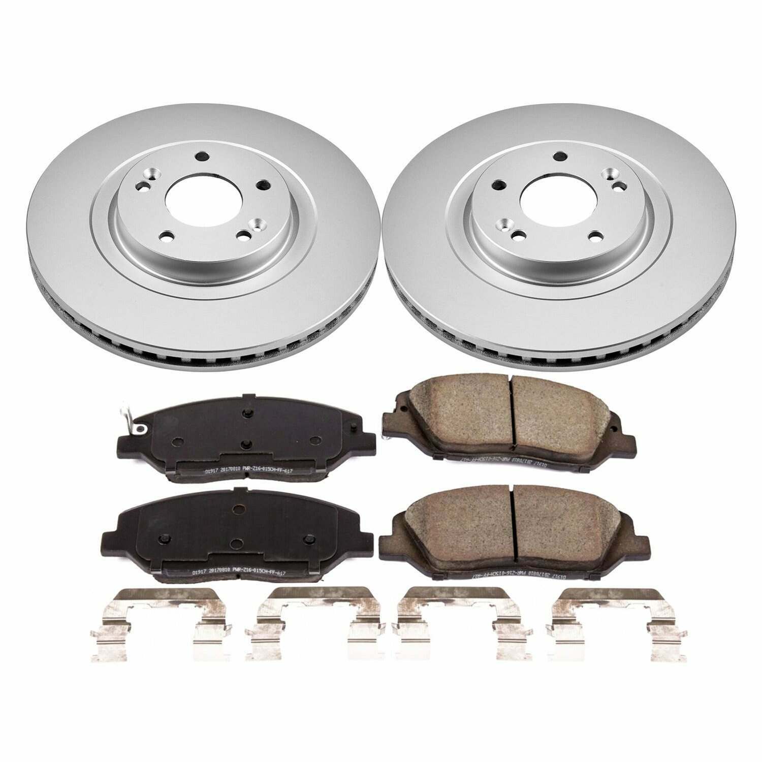 Power Stop 17-18 Hyundai Santa Fe Front Z17 Evolution Geomet Coated Brake Kit - CRK7513