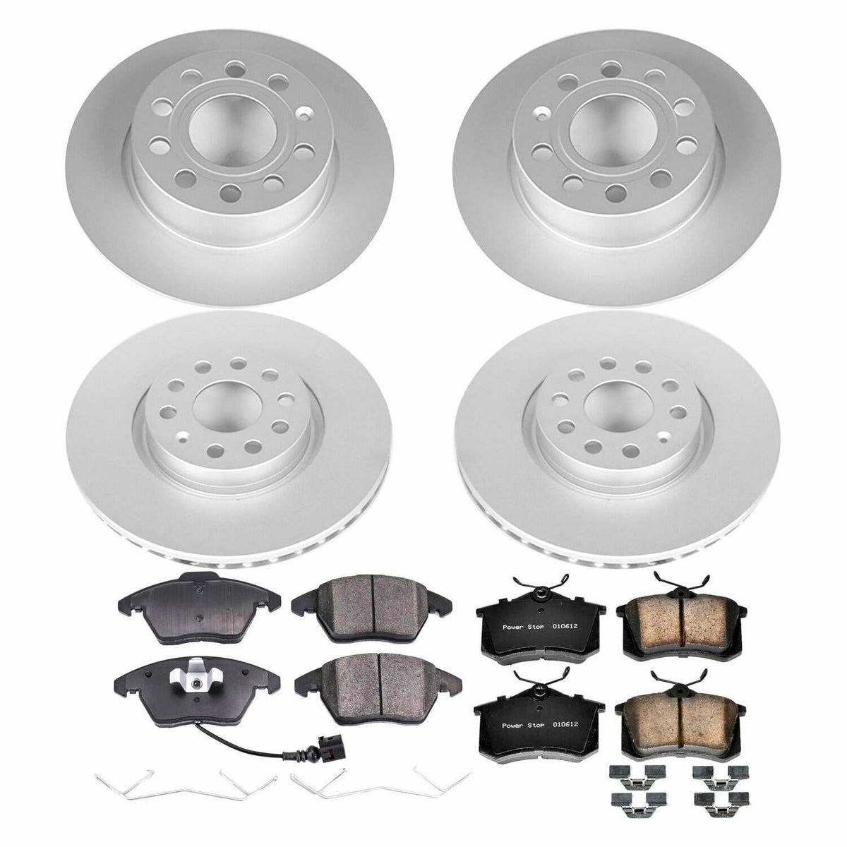 Power Stop 2013 Audi A3 Front & Rear Z23 Evolution Sport Coated Brake Kit - CRK7530