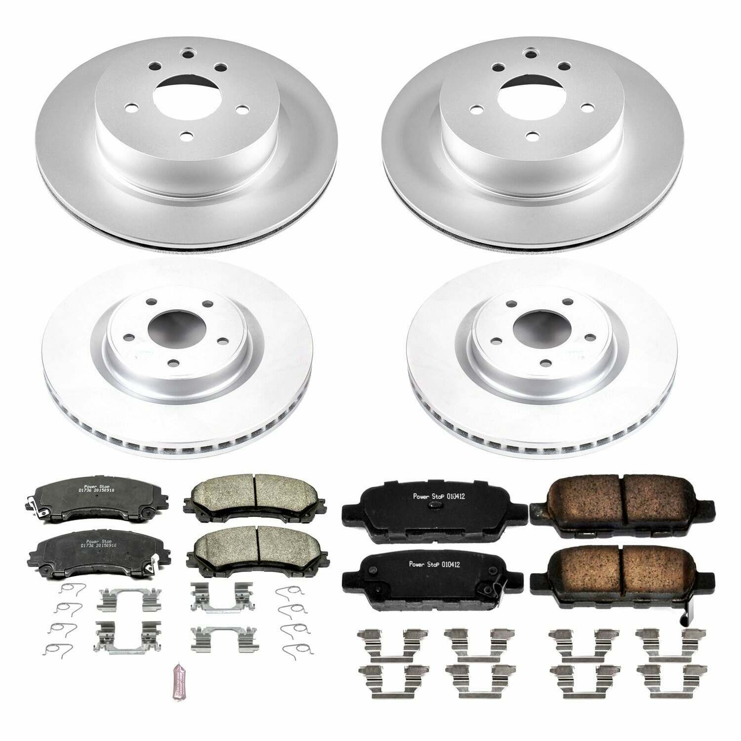 Power Stop 16-17 Infiniti QX50 Front & Rear Z17 Evolution Geomet Coated Brake Kit - CRK7584