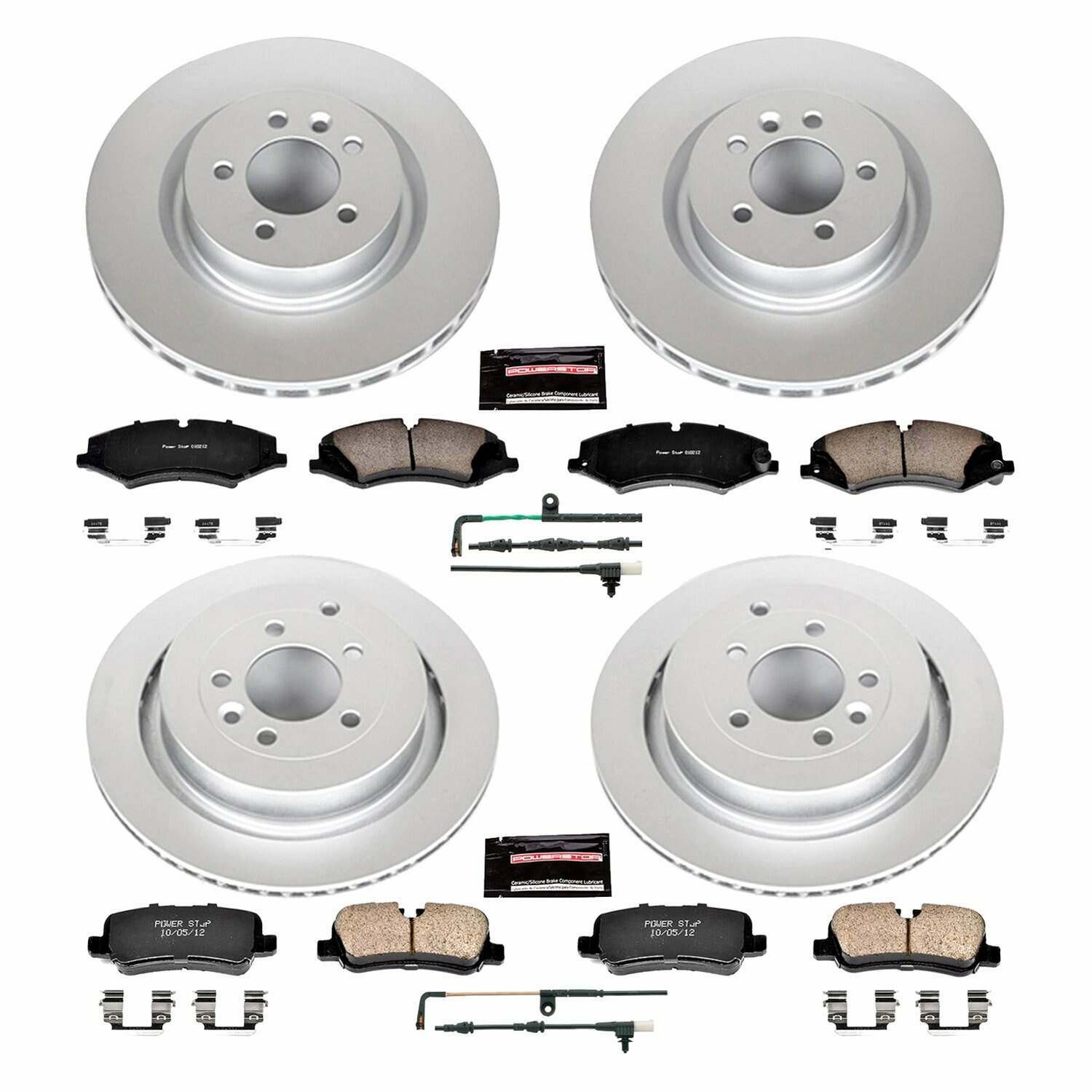 Power Stop 11-16 Land Rover LR4 Front & Rear Z23 Evolution Sport Coated Brake Kit - CRK7599