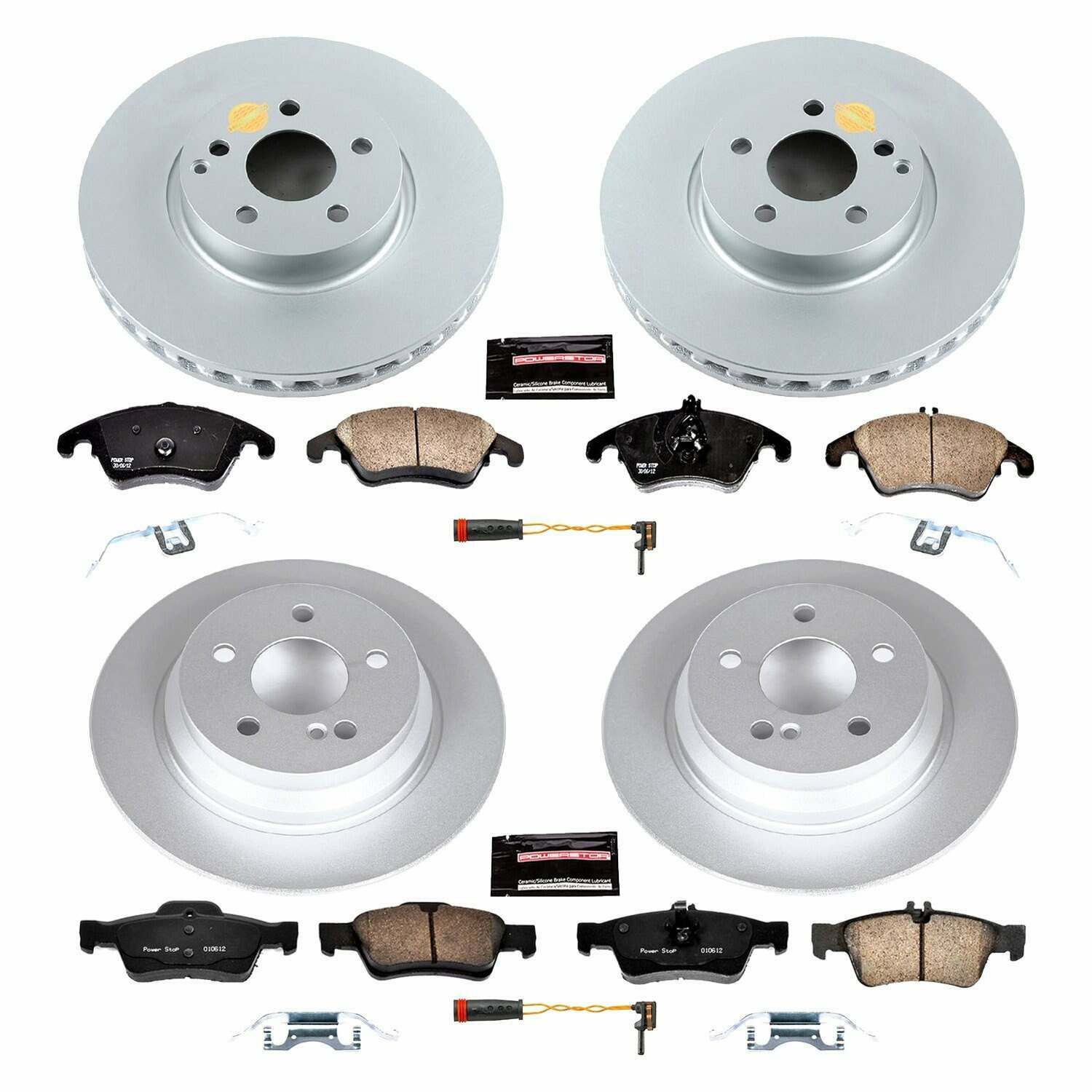 Power Stop 14-16 Mercedes-Benz E250 Front & Rear Z23 Evolution Sport Coated Brake Kit - CRK7612