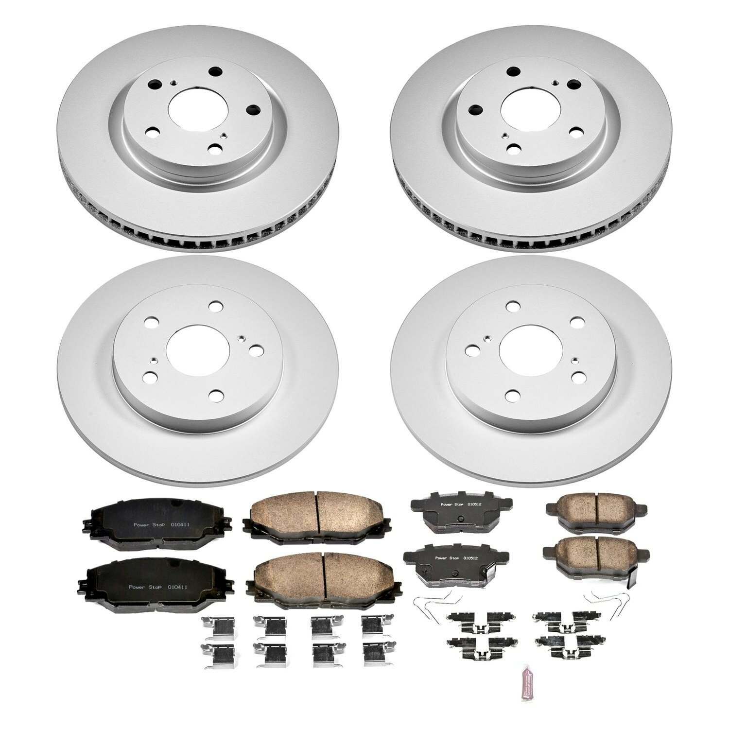 Power Stop 2016 Scion iM Front & Rear Z17 Evolution Geomet Coated Brake Kit - CRK7631