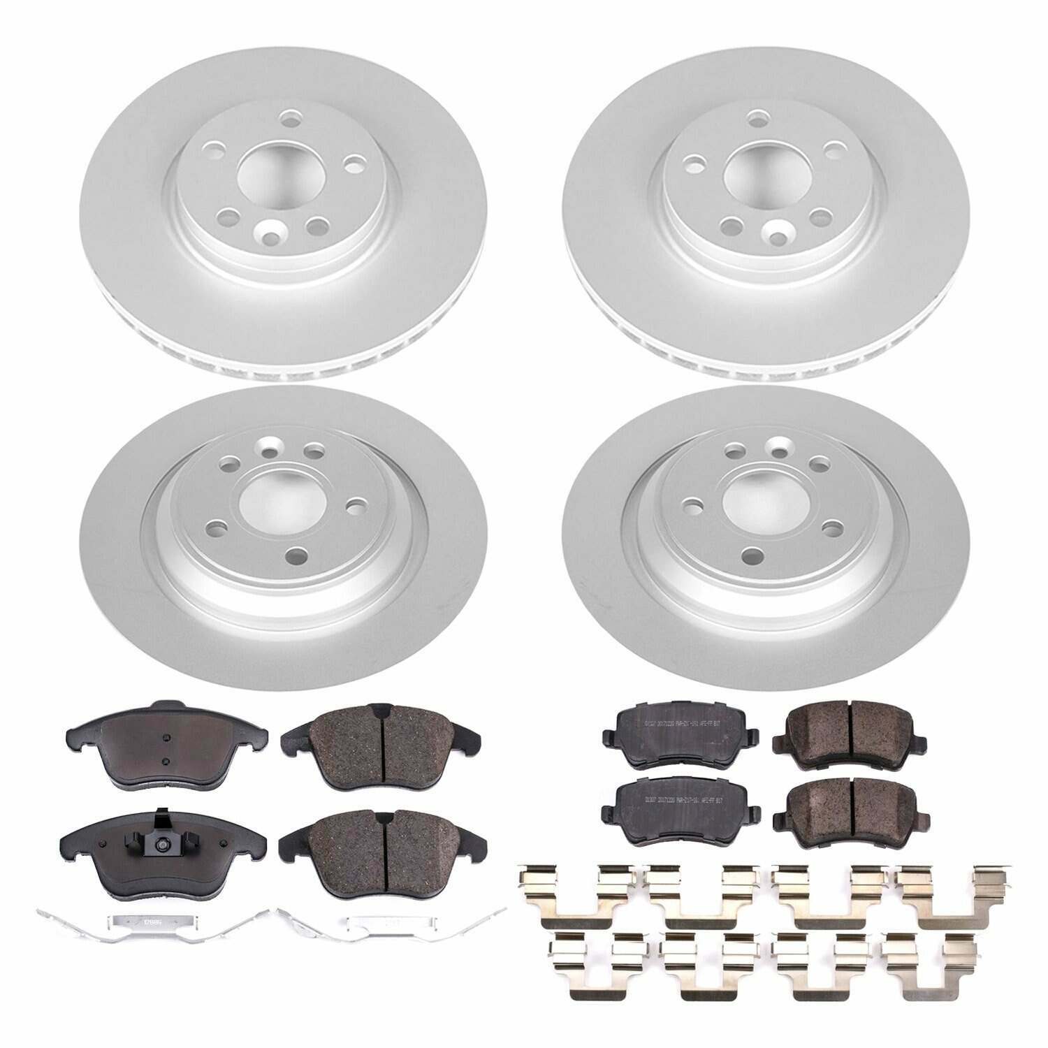Power Stop 15-18 Volvo S60 Front & Rear Z23 Evolution Sport Coated Brake Kit - CRK7636