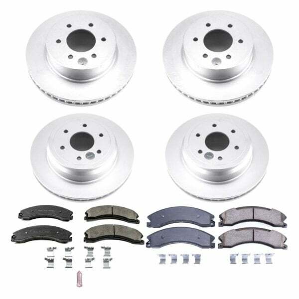 Power Stop 16-22 Nissan Titan XD Front & Rear Z17 Coated Brake Kit - CRK7876
