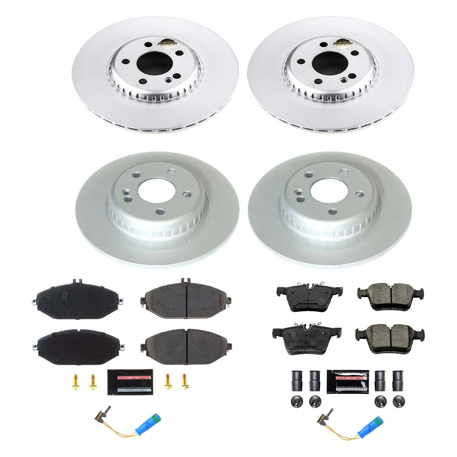 Power Stop 17-18 Mercedes-Benz C300 Front & Rear Z17 Evolution Geomet Coated Brake Kit - CRK8103
