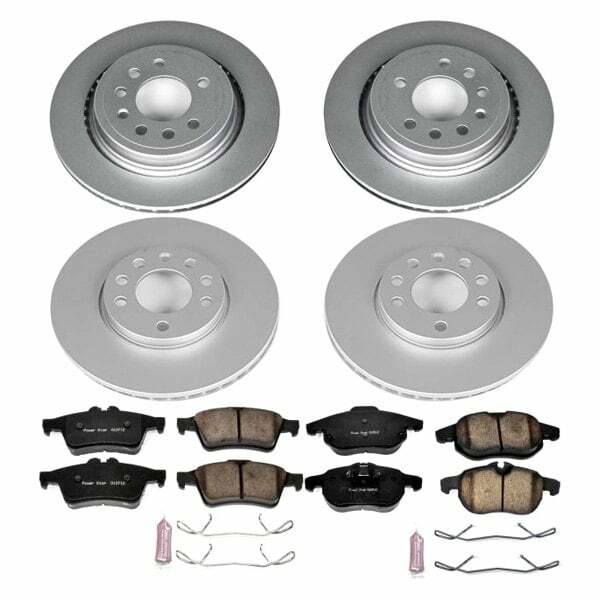 Power Stop 2008 Saab 9-3 Front & Rear Z23 Evolution Sport Coated Brake Kit - CRK8156