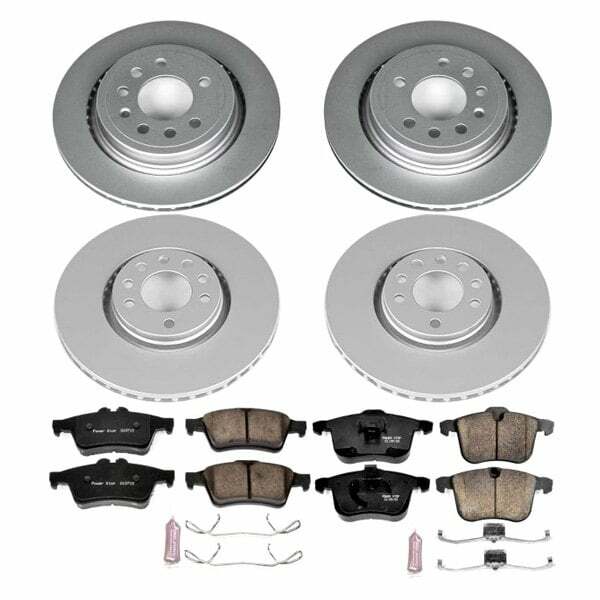 Power Stop 2008 Saab 9-3 Front & Rear Z23 Evolution Sport Coated Brake Kit - CRK8159