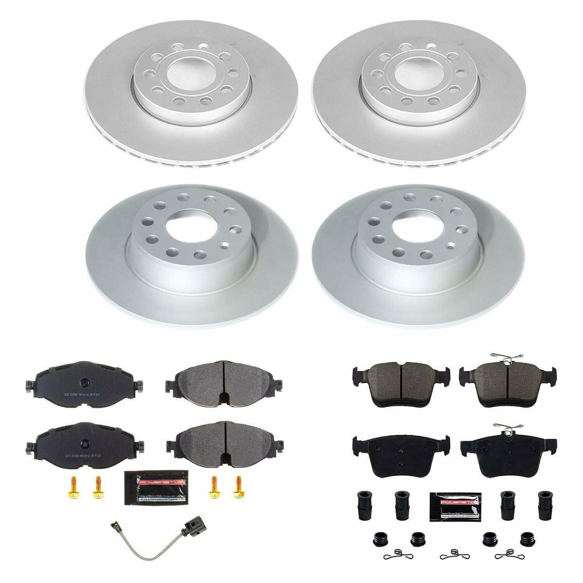 Power Stop 2019 Volkswagen Jetta Front & Rear Z17 Evolution Geomet Coated Brake Kit - CRK8365