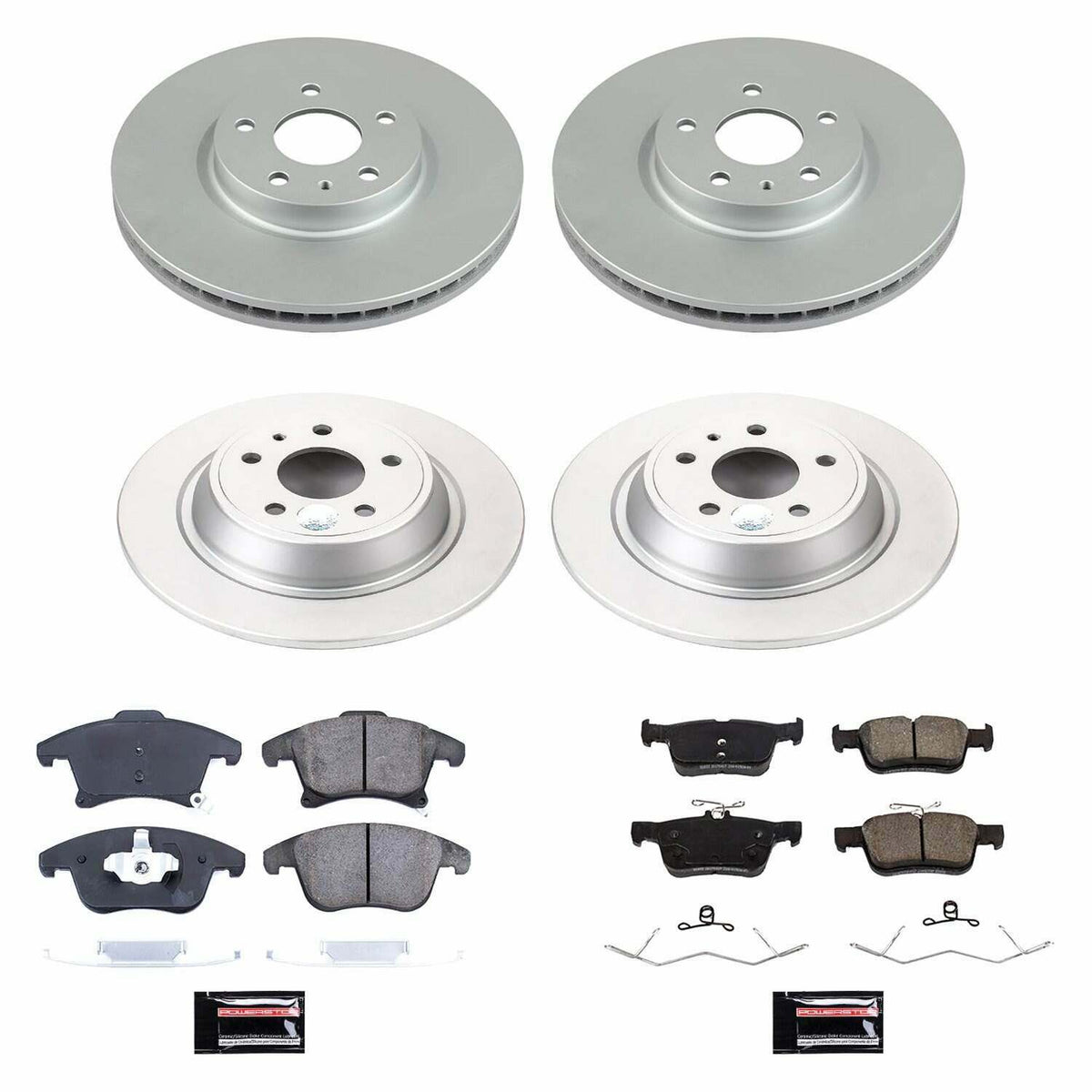 Power Stop 2020 Ford Fusion Front & Rear Z17 Evolution Geomet Coated Brake Kit - CRK8532