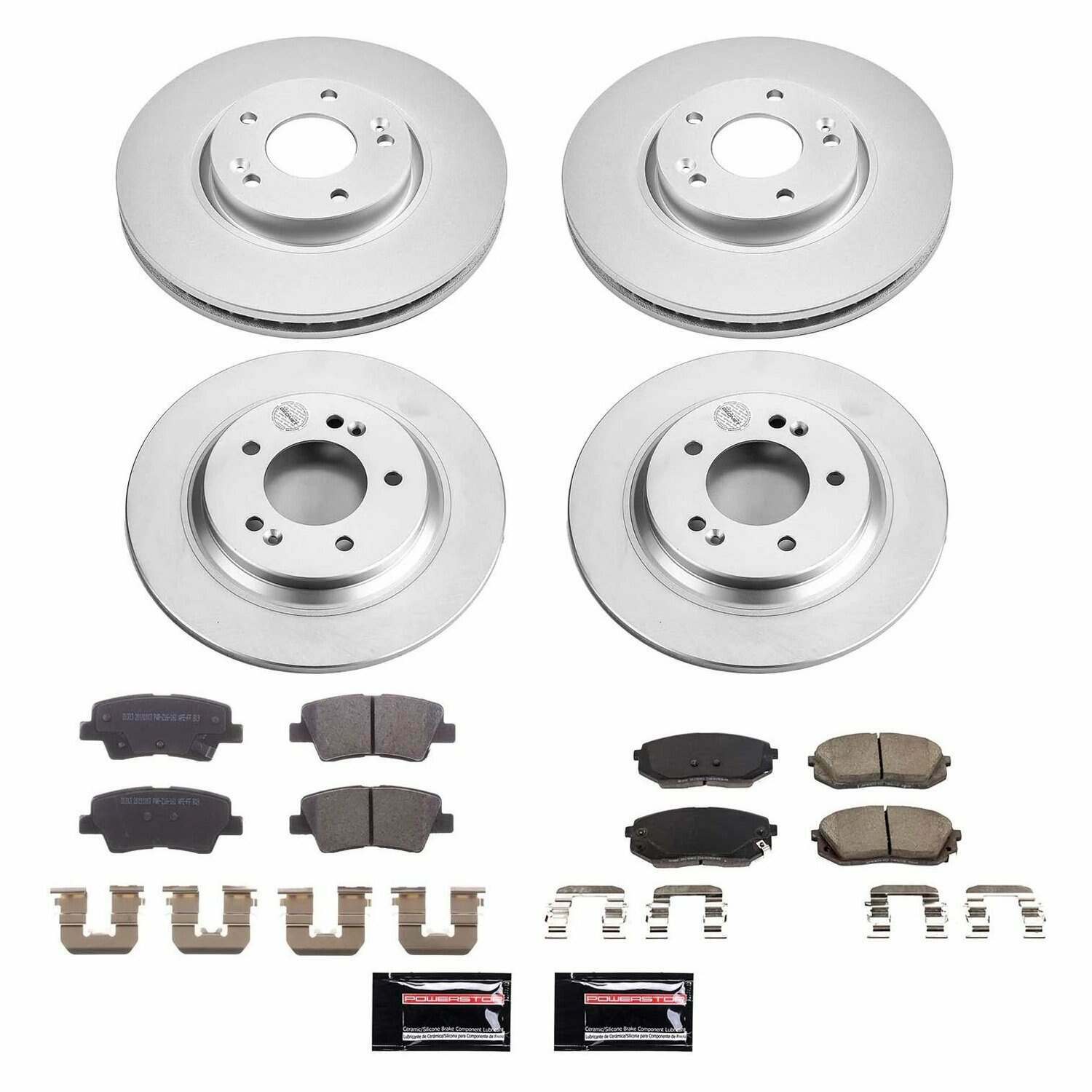 Power Stop 2017 Kia Optima Front & Rear Z17 Evolution Geomet Coated Brake Kit - CRK8629